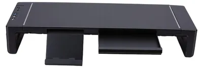 Image de Support d'écran d'ordinateur réglable et pliable avec support pour téléphone, 4 ports USB pour ordinateur portable, téléviseur, haut-parleur et imprimante