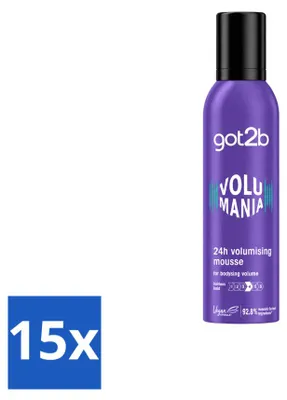 Produktbild von 15 x Got2b Volumania Volumemousse - 24h Halt - 250 ml - Vorteilspackung - 15 Stücke
