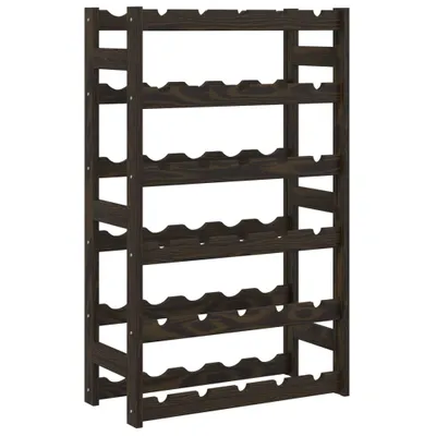 Produktbild von Weinregal für 30 Flaschen Schwarz Massivholz Kiefer