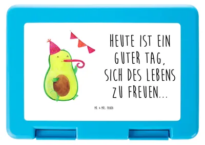 Produktbild von Mr. & Mrs. Panda Lunchbox Avocado Party - Weiß - Geschenk, Bentobox, Brotbehälter, Geburtstag, Jubiläum, Bento Box, Happy Birthday, Snackbox, Brotzeitbox, Avocados