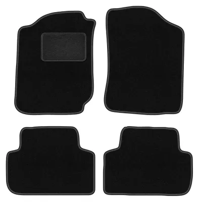 Obrázok produktu pre Velúrové autokoberce pre: Toyota Land Cruiser J90 / J95 1996-2001 (terénne) – sada 4 ks, čierne, na mieru – Wielganizator LUX