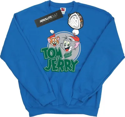 Produktbild von Tom And Jerry - "Christmas Greetings" Sweatshirt für Herren BI46966 (XXL) (Königsblau)