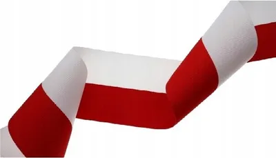 Image de Polimex Ruban Gros-Grain National 25mm Blanc Rouge