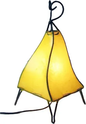 Produktbild von Orientalische Lampe Hennalampe marokkanische Lederlampe Tischleuchte Stehleuchte Mellah einfarbig 35-38 cm, gelb