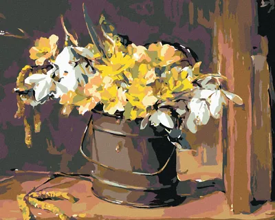 Produktbild von Zuty - Malen nach Zahlen - WILDBLUMEN IM EIMERCHEN, 40x50 cm, ohne Keilrahmen