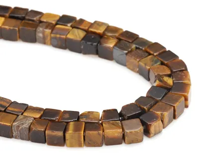 Natursteinkugeln 4x4 mm, 85 Stück, Tigerauge, gelb, DIY-Schmuck
