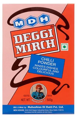 Zdjęcie produktu dla Papryka chilli MDH Deggi Mirch 500 g - łagodniejsza ostrość intensywny