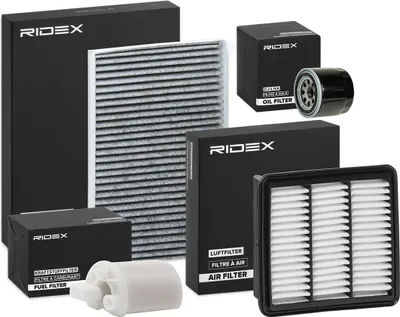 Produktbild von RIDEX Filterset Inspektionspaket Filtersatz für HYUNDAI i30 (FD) für KIA CEE'D Schrägheck (ED)