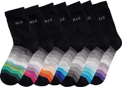 Produktbild von H.I.S. Basicsocken Bunte Damen Baumwolll Socken, Atmungsaktiv & Bequem 7 -teilig schwarz Größe 39/42