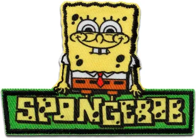 Produktbild von Mono-Quick Spongebob - Aufnäher, Bügelbild, Aufbügler, Applikationen, Patches, Flicken, zum aufbügeln, Größe: 5 x 7,2 cm
