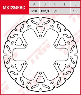 Immagine prodotto di Disco freno TRW "MST284RAC" rigido, con ABE