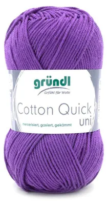 Produktbild von Gründl Baumwolle quick uni,50g.100%Baumwolle,mercerisiert,Häkel- u. Strickgarn,50g / 125 m,NS 3-4 130