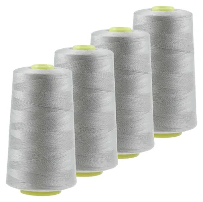 Produktbild von 4 x 4572m Qualitäts Overlock-Garn Overlock-Nähgarn Farbe 701 - 740, Farbe:A726 hellgrau