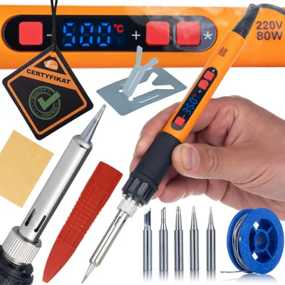 Image de Rosfix Station de Soudage Électrique Orange Mastiff S – 80 W avec Écran LCD | Contrôle de la Température 180-500 °C