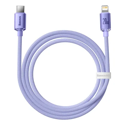 Obrázok produktu pre Baseus Crystal Shine, Purpurová, USB C, Lightning, 1,2 m, Samec, Samec
