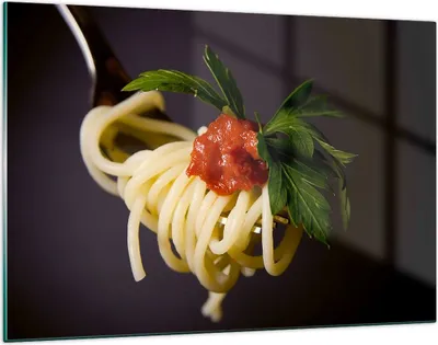 Produktbild von Bilder auf glas - Italien pasta spaghetti - 120x80cm - Glasbilder - Wandbilder - Kunstdruck - zum Aufhängen bereit - Wanddekoration aus Glas - Glas Bilder - Wandbild auf Glas - GAA120x80-1307