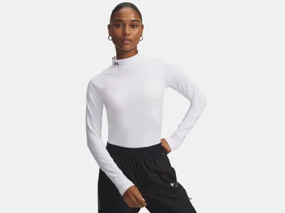 Image de Under Armour Coldgear Authentics Mockneck T-shirt à manches longues, Taille:XXL