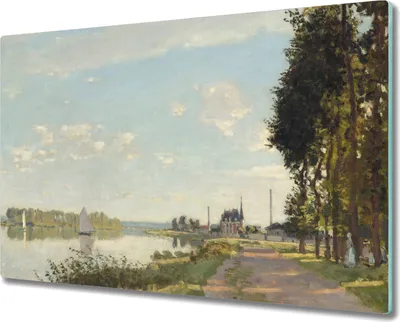 Produktbild von Coloray Schneidebrett Herdabdeckplatte 80x52 cm Kochplattenabdeckung Küchenbrett Hackbrett - Promenade in Argenteuil Monet
