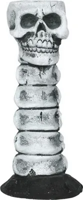 Image de Bougeoir Tête de mort, résine 17 CMS.