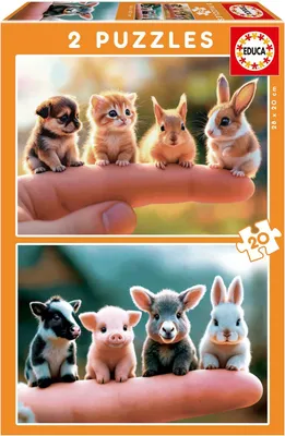 Image de Puzzle - EDUCA - Bébés animaux - 2 x 20 pièces