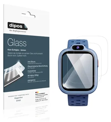 Produktbild von 2x Schutzfolie für Biggerfive BX60 - Anti-Shock 9H Folie dipos Glass Kunststoffglas
