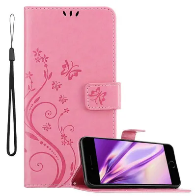 Image de Cadorabo Housse pour Apple iPhone 7 PLUS / 7S PLUS / 8 PLUS Housse de protection rose Housse pour téléphone portable Etui Case Fleurs
