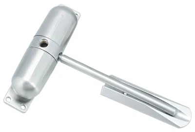 Produktbild von Burg Wachter DCSC217B DCB Türschließer, satiniertes Chrom, Oberflächenmontage, federbelasteter Türschließer