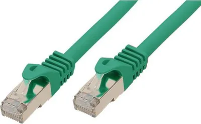Produktbild von RJ45 Patchkabel m. CAT 7 Rohkabel PIMF grün 15m