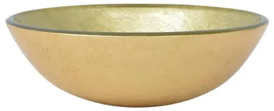 Produktbild von vidaXL Waschbecken Hartglas 42 cm Gold