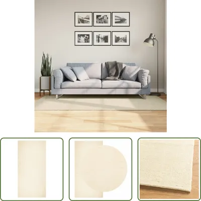 Produktbild von The Living Store Teppich HUARTE Kurzflor Weich und Waschbar Creme 100x200 cm