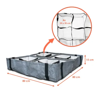 Obrázok produktu pre XXL taška na rastliny so 16 priehradkami - kvetináč 80x80 cm
