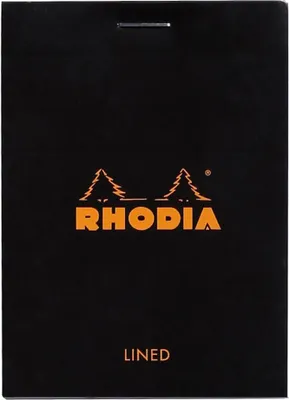 Produktbild von Rhodia 10x Gehefteter Notizblock No.11 A7 80 Bl liniert 80g Schwarz 116009C