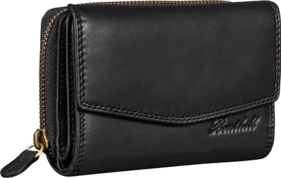 Produktbild von Benthill Portemonnaie Damen Leder - RFID Echtleder Geldbörse - Vintage Portmonee - Münzfach mit Reißverschluss