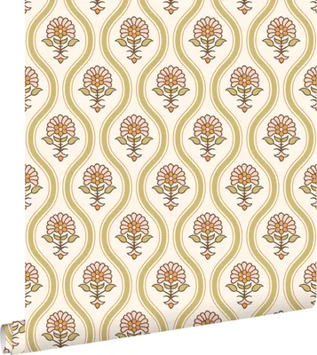 Obrázek produktu pro ESTAhome tapeta květinový vzor zelená, růžová a oranžová 50 x 900 cm