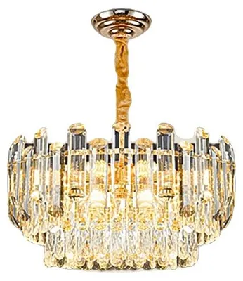Obrázok produktu pre Zavesný luster, elegantný dizajn, prepínanie medzi 3 farbami, zlatá farba, priemer 50 cm, stmievanie s 3 farbami