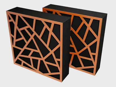 Obrázok produktu pre 2-balenie AbFuser „Skyross“ – architektonický zvukový absorbér a difúzor | Obklad stien pre domáce kino a štúdio | 50 x 50 cm [čerešňa, 100 mm]