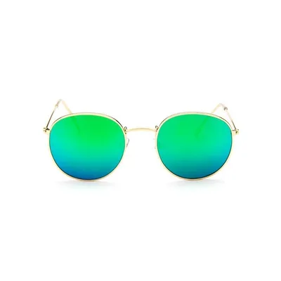 Produktbild von Sonnenbrille Damen Herren Rund Round Tiger Vintage Retro Designer Verspiegelt