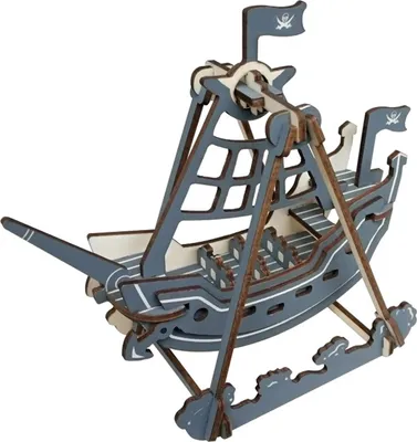 Produktbild von Woodcraft Holz 3D Puzzle Piratenschaukel