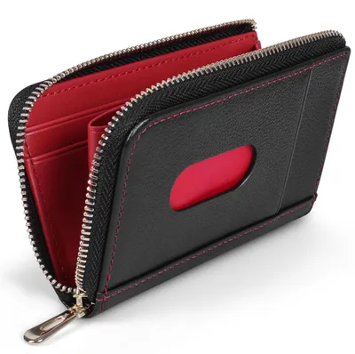Zdjęcie produktu dla Omgoods - Etui na karty kredytowe wykonane z prawdziwej skóry - z blokadą RFID i kompaktową konstrukcją