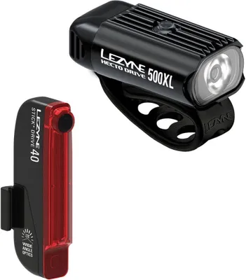 Obrázok produktu pre Svetlá Lezyne Hecto Drive 500XL Stick Plus Drive sada predné a zadné batéria 650 a 460 mAh čierna 1-LED-9P-V1904