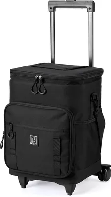 Produktbild von Brisby - Einkaufstrolley - Einkaufswagen - Schultertasche - viele Aufbewahrungsfächer - Kühlbox - Kühltasche - Isolierfunktion - Schwarz