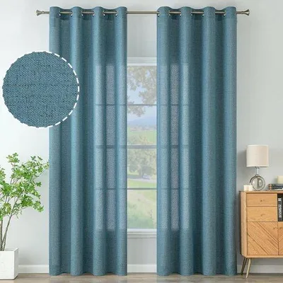 Produktbild von Blaue halbtransparente Vorhang 140x160 cm
