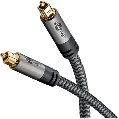 Obrázek produktu pro Goobay 65305, Toslink, Samec, Toslink, Samec, 2 m, Černá, Stříbrná