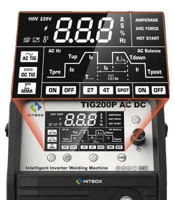 Obrázok produktu pre Zvárač, inteligentná invertorová technológia, LED displej, TIG200P AC DC, 220V
