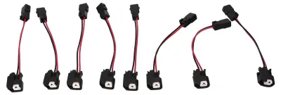 Zdjęcie produktu dla 8 sztuk adapterów do wtryskiwaczy paliwa, przejściówka kablowa do silników LS1, LS6, LT1 z wtryskiwaczami EV1, kompatybilna z wtryskiwaczami EV6 w silnikach LS2, LS3, LS7