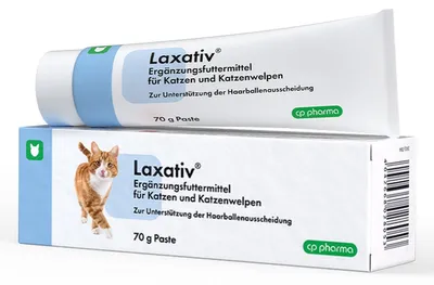 Produktbild von Ergänzungsfuttermittel für Katzen Laxativ Paste 70g zur Haarballenausscheidung Kaninchenaroma
