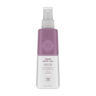 Produktbild von NishLady Flüssigspray-Wachs für alle Haartypen 200ml – Lockendefinierend, professionelle Pflege