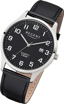 Produktbild von Regent Armbanduhr schwarz 1113406 Herren Analog-Quarzuhr UR1113406