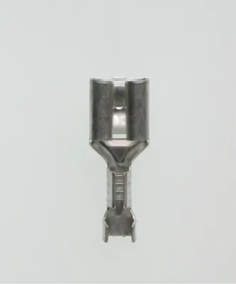 Produktbild von Flachsteckhülsen, Steckgröße 6,3 x 0,8mm unisoliert, mit Rastzunge Querschnitt 1,5mm² - 2,5mm² - 1 Stück