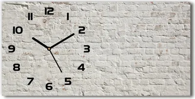 Produktbild von Wanduhr aus Glas – 60x30 cm - Glasbild - Glasuhr - Gehärtetes Glas - schwarze-zeiger - Holzwand